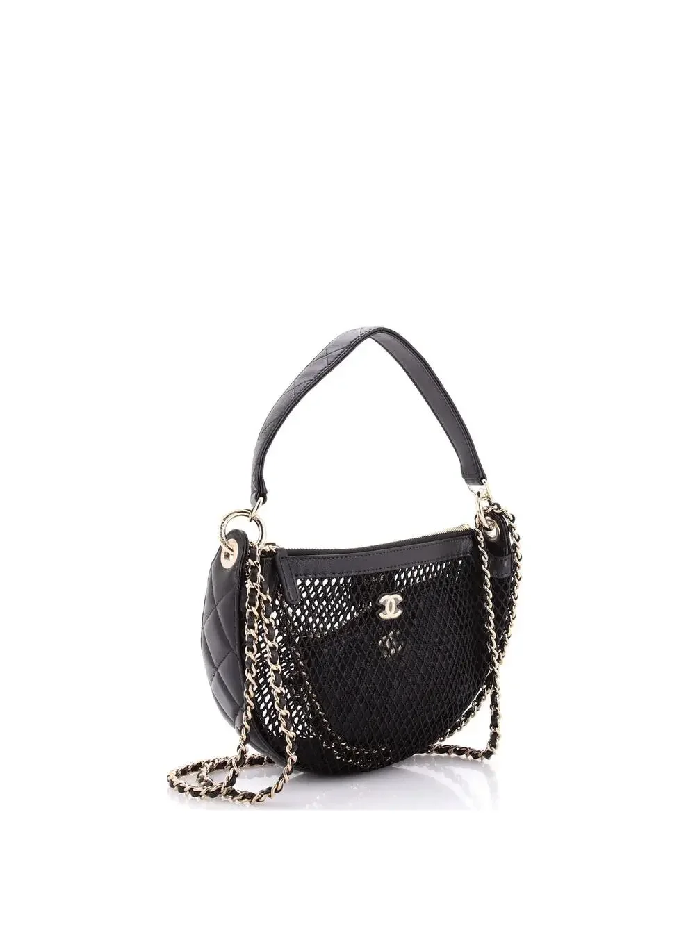 Chanel Half Moon Clutch With Chain Mesh #303899C38B